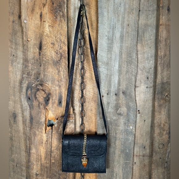 Milly Black Metallic Mini Shoulder Bag - Picture 2 of 11